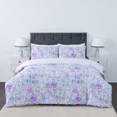 100% Cotton Sateen Printed Duvet Cover Set - 300 Thread Count Luxury Bedding - Ultra Soft & Breathable - 18518